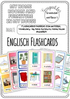 Vorschau - Bildkarten - FLASHCARDS My home furniture, rooms, house - Deckblatt