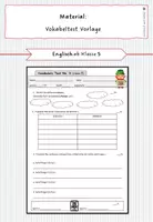 Vorschau - Klassenarbeiten - Vorlage: Vokabeltest - Deckblatt