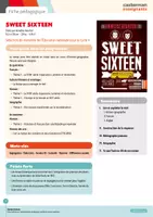 Aperçu - Préparation de séance / Séance complète - Fiche pédagogique Sweet sixteen - Page de couverture