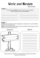 Vorschau - Arbeitsblätter - Werte und Normen: Begriffe / Definition - Seite 1