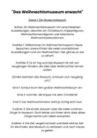 Vorschau - Stundenentwürfe - Das Weihnachtsmuseum erwacht: Mini Theater ab 1.Klasse (25 Rollen) - Seite 1