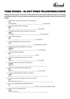 Aperçu - Feuilles d'exercices - B2 KEY WORD TRANSFORMATIONS – Pack of 6 Worksheets - Page 1