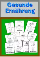 Vorschau - Mal- und Bastelvorlagen - Gesunde Ernährung Tafelkarten für den Sachunterricht - Deckblatt