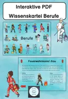 Vorschau - Stationenlernen - Interaktive PDF Wissenskartei Berufe - Deckblatt