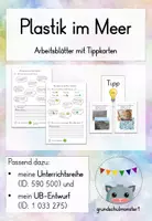 Vorschau - Arbeitsblätter - Plastik im Meer: das Meer schützen - Deckblatt