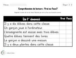 Aperçu - Fiches - Lis et écris avec la scène de la rentrée - Page 2
