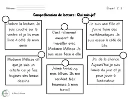 Aperçu - Fiches - Lis et écris avec la scène de la rentrée - Page 3