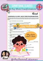 Vorschau - Arbeitsblätter - CONDITIONAL CLAUSES – 30 B2 Key Word Transformations - Deckblatt