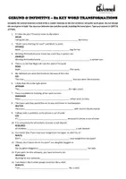 Aperçu - Feuilles d'exercices - GERUNDS AND INFINITIVES – 30 B2 Key Word Transformations - Page 1
