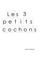 Aperçu - Autre type de ressources - Les 3 petits cochons - Page 1