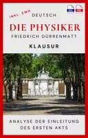 Vorschau - Fördermaterial/Inklusion - Klausur - "Die Physiker" - Dürrenmatt - Analyse der Einleitung des ersten Akts - Deckblatt