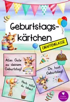 Vorschau - Anderer Materialtyp - Geburtstagskärtchen für deine Giraffenklasse - Deckblatt