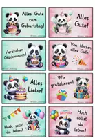 Vorschau - Anderer Materialtyp - Geburtstagskärtchen für deine Pandaklasse - Seite 1