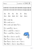 Vorschau - Arbeitsblätter - Leseblatt 13 - passend zu Flex und Flora - Laut D - Lesezettel - Seite 2