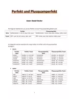 Vorschau - Merkblätter - Perfekt und Plusquamperfekt (Latein) - Deckblatt