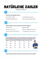 Vorschau - Arbeitsblätter - Natürliche Zahlen ⎮ Teilbarkeit und Vielfache (Arbeitsblatt 8) - Seite 1