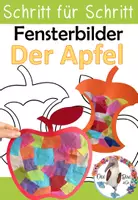Vorschau - Mal- und Bastelvorlagen - Der Apfel - Fensterbilder - Bastelvorlage - Deckblatt