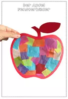 Vorschau - Mal- und Bastelvorlagen - Der Apfel - Fensterbilder - Bastelvorlage - Seite 1