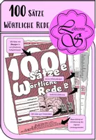 Vorschau - Arbeitsblätter - 100 Sätze: Wörtliche Rede - Deckblatt