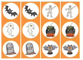 Vorschau - Spiele - Ausdauerlauf "Finde den Zwilling": Halloween - Seite 1