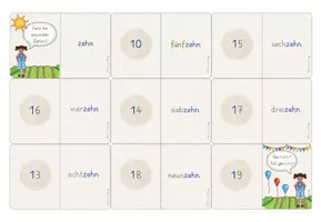 Vorschau - Stationenlernen - Zahlenraum bis 20, 2x Domino "Zahlwort" + 2x "Strichliste", Zahlvorstellung, Zahlenraumerweiterung bis 20 - Seite 2