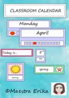 anteprima - Flashcard - Classroom calendar - Pagina di copertina