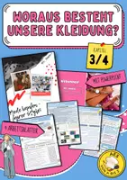 Vorschau - Arbeitsblätter - Woraus besteht unsere Kleidung? (Qualitätsmerkmale von Kleidung, Herstellungsarten, Faserarten, Ausrüstungsverfahren (Veredelungsverfahren) und deren gesundheitliche Risiken, Tipps für den Umgang mit Risiken) - Deckblatt
