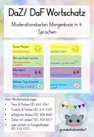 Vorschau - Spiele - DaZ Moderationskarten Morgenkreis - Deckblatt