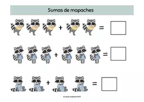 Vista previa - Hojas de trabajo - REPASO DE SUMAS PARA DIFERENTES NIVELES - página 3