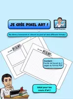 Aperçu - Fiches - ART: feuille de travail gratuite sur le Pixel Art - Page de couverture