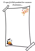 Aperçu - Fiches - Vacances d'automne Maternelle - Raconte tes vacances... - Page de couverture