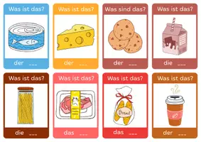 Vista previa - Tarjetas / Manipulativos - Essen und Trinken, Aufgabenkarten - página 2