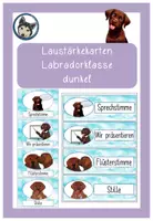 Vorschau - Poster - Lautstärkekarten Tafelmaterial Labradorklasse dunkel #Klassentier - Deckblatt