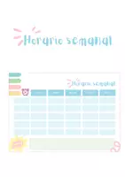 Vista previa - Manualidades / Dibujos para colorear - Horario semanal de clase GRATUITO, - Portada