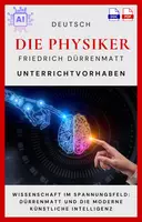 Vorschau - Unterrichtsreihen - "Die Physiker" und KI - Wissenschaft im Spannungsfeld - Dürrenmatt und die moderne Künstliche Intelligenz - Deckblatt