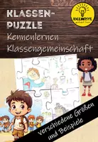 Vorschau - Mal- und Bastelvorlagen - Kennenlernen. Klassengemeinschaft: Klassen-Puzzle - Deckblatt