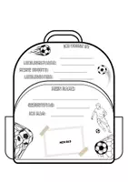 Vorschau - Mal- und Bastelvorlagen - Girlande Schultaschen Schulanfang Klassenzimmer Dekoration Schulranzen Fussball Rucksack - Seite 1