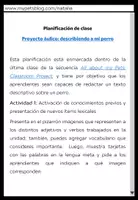 Vista previa - Unidades / Secuencias / Situaciones de Aprendizaje - Planificación áulica: redacción de texto descriptivo TEFL - página 1