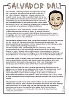Vorschau - Arbeitsblätter - Salvador Dalí - Steckbrief & Weitermalbilder - Surrealismus im Kunstunterricht - Seite 1