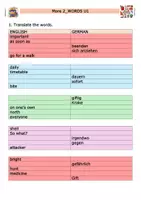 Vorschau - Arbeitsblätter - More 2_WordsU1 - Deckblatt