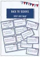 Vorschau - Bildkarten - Back to school - stop and swap - summer holidays / Englisch Klasse 7-10 - Deckblatt