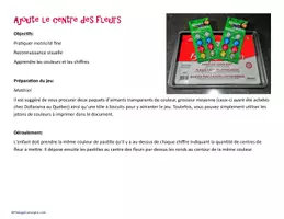 Aperçu - Apprentissages en autonomie - Ajoute le centre des fleurs - Page 1