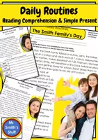 Vorschau - Arbeitsblätter - Daily Routines, Reading, & The Simple Present - The Smith Family - Deckblatt