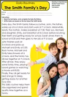 Vorschau - Arbeitsblätter - Daily Routines, Reading, & The Simple Present - The Smith Family - Seite 2