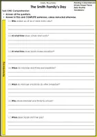 Vorschau - Arbeitsblätter - Daily Routines, Reading, & The Simple Present - The Smith Family - Seite 3