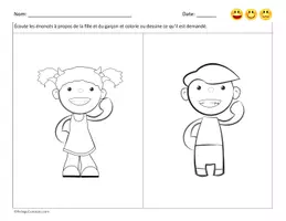 Aperçu - Feuilles d'exercices - Complète il et elle - Page 2