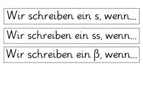 Vorschau - Präsentationen/Tafelbilder - Rechtschreibregeln für die Tafel zur S-Schreibung - Seite 1