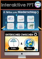 Vorschau - Unterrichtsreihen - Interaktive Power Point DAS WETTER - Keine Vorbereitung - Spektakuläre Virtuelle Erfahrung - APP-Style - Seite 3