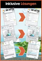 Vorschau - Arbeitsblätter - Das Wetter - Test Quiz & Arbeitsblätter - Differenzierte Herangehensweise - Seite 1
