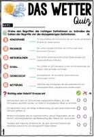Vorschau - Arbeitsblätter - Das Wetter - Test Quiz & Arbeitsblätter - Differenzierte Herangehensweise - Seite 2